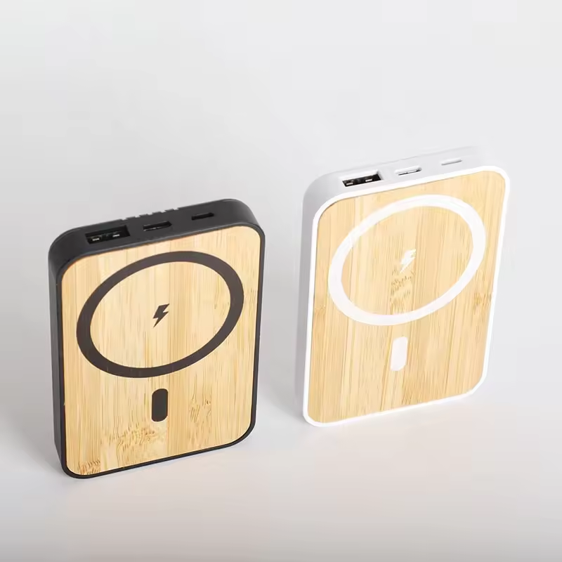 - The EcoLux 5000mAh Bamboo Power Bank -