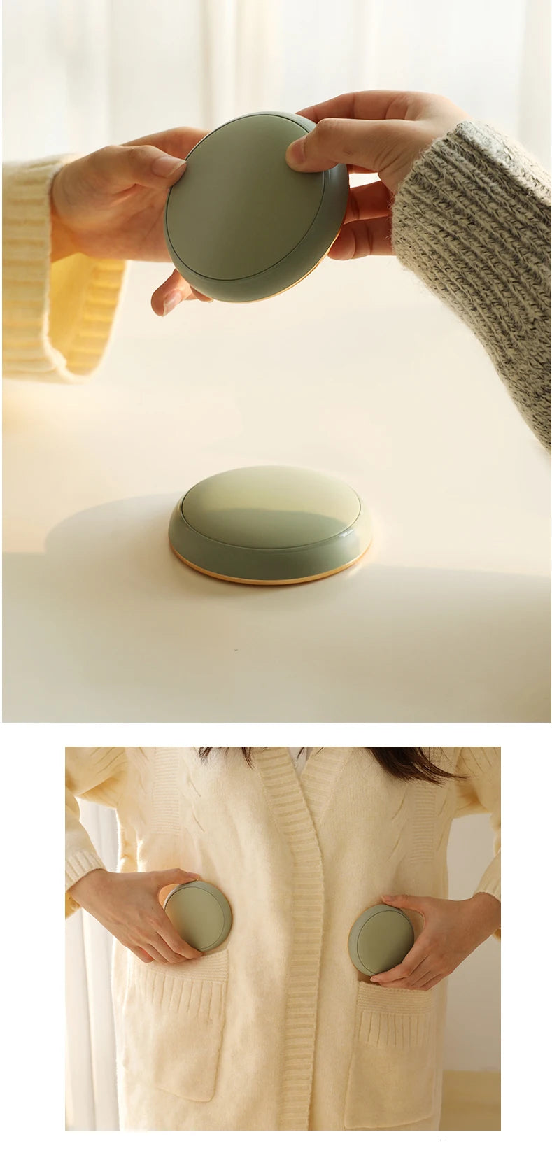 Makeup Mirror, Phone Charger, and Hand Warmer