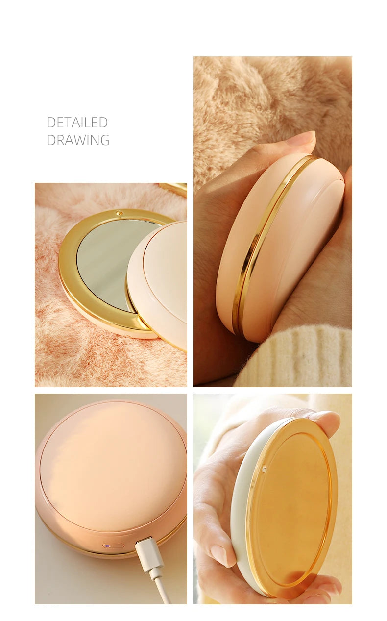 Makeup Mirror, Phone Charger, and Hand Warmer