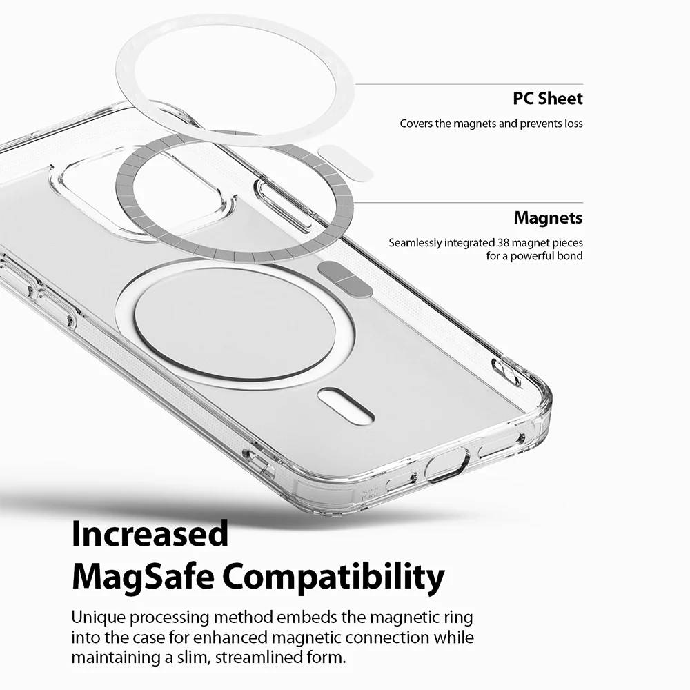 Clear Yellowing Resistant iPhone Case with MagSafe