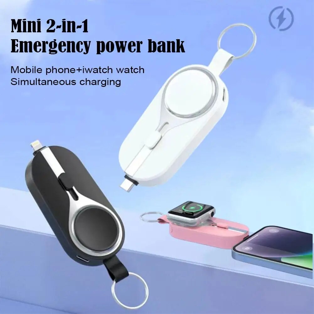 Keychain Sized Phone + Apple Watch Charger