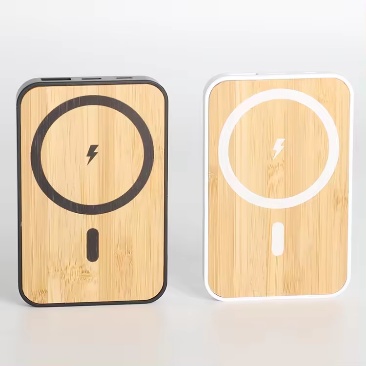 - The EcoLux 5000mAh Bamboo Power Bank -